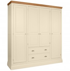 Lundy Painted Quad Wardrobe With Drawers